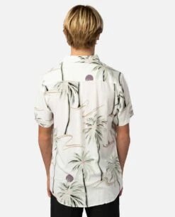 Brushed Palm Floral Shirt -Dawn Sport Water Shop 022msh 3021 2