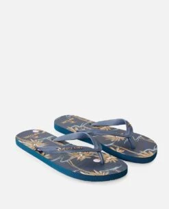 Brush Palm Bloom Open Toe Sandals