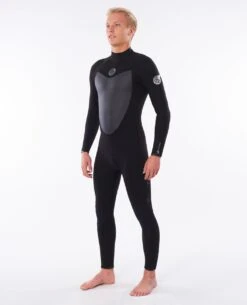 Flashbomb 4/3 Back Zip Wetsuit Steamer -Dawn Sport Water Shop wstygf blk 1 1